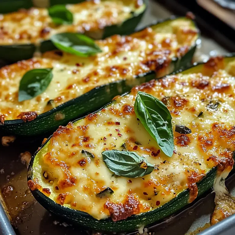 Cheesy Garlic Zucchini Steaks