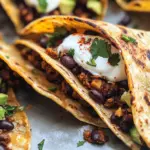Crispy Black Bean Tacos (so easy + vegan!)
