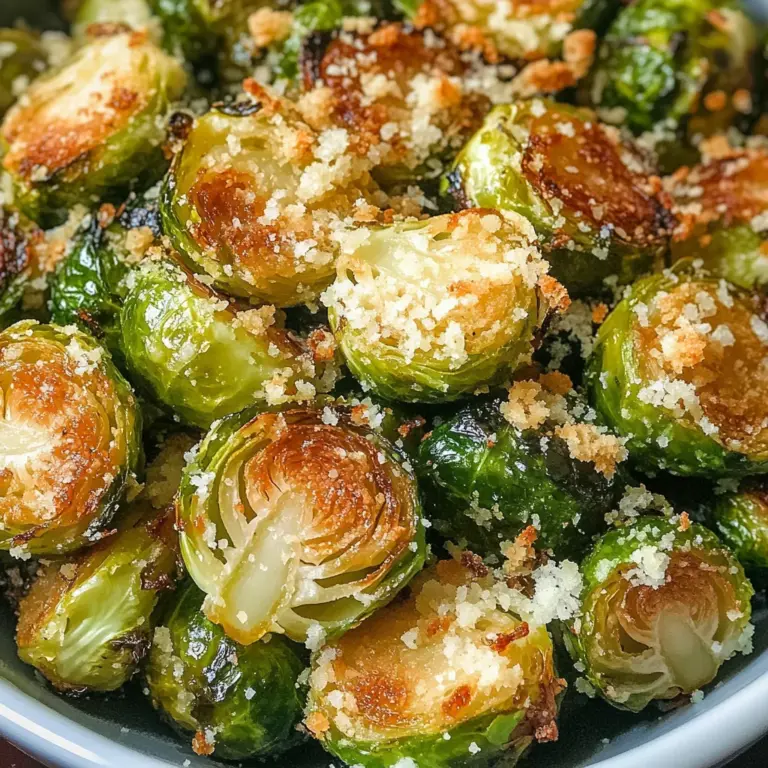 Crispy Garlic Parmesan Brussels Sprouts