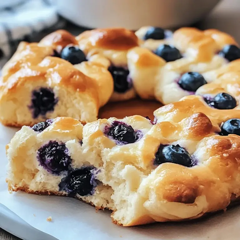 Fluffy Cottage Cheese Blueberry Cloud Bread