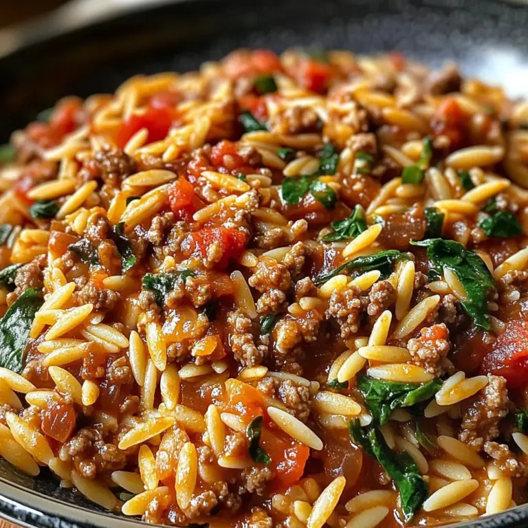 Ground Beef Orzo