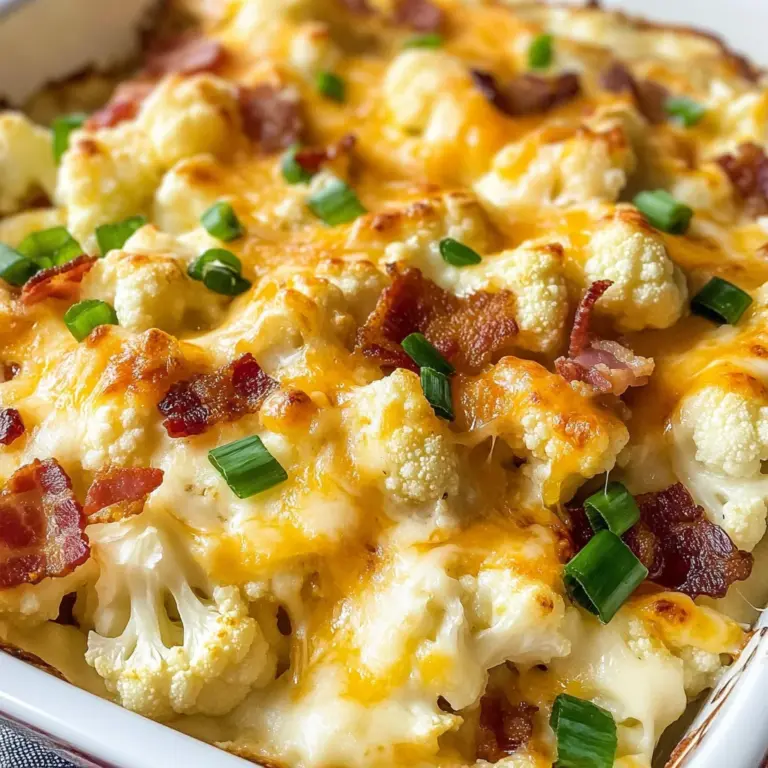 Keto Loaded Cauliflower Casserole