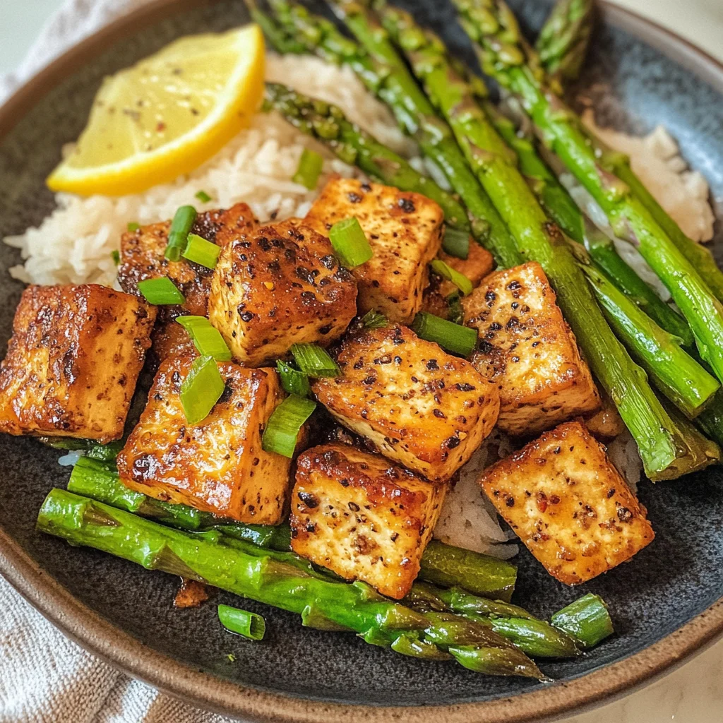Lemon Pepper Tofu and Asparagus