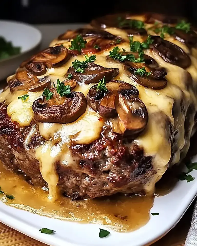 Mushroom Swiss Cheese Meatloaf Recipe