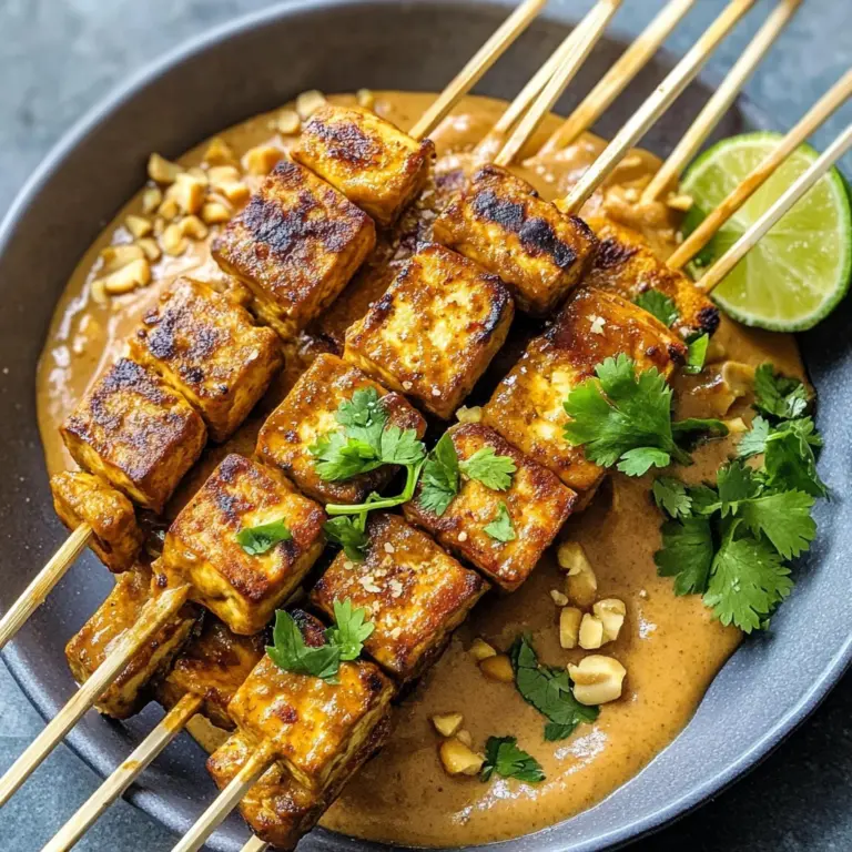 Tofu Satay with Peanut Sauce