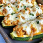 Buffalo Chicken Zucchini Boats (Low Carb)