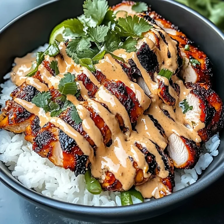 Sweet Chili Chicken Bowl with Coconut Lime Drizzle