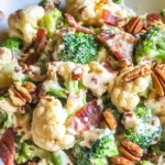 Broccoli Cauliflower Salad with Bacon Recipe