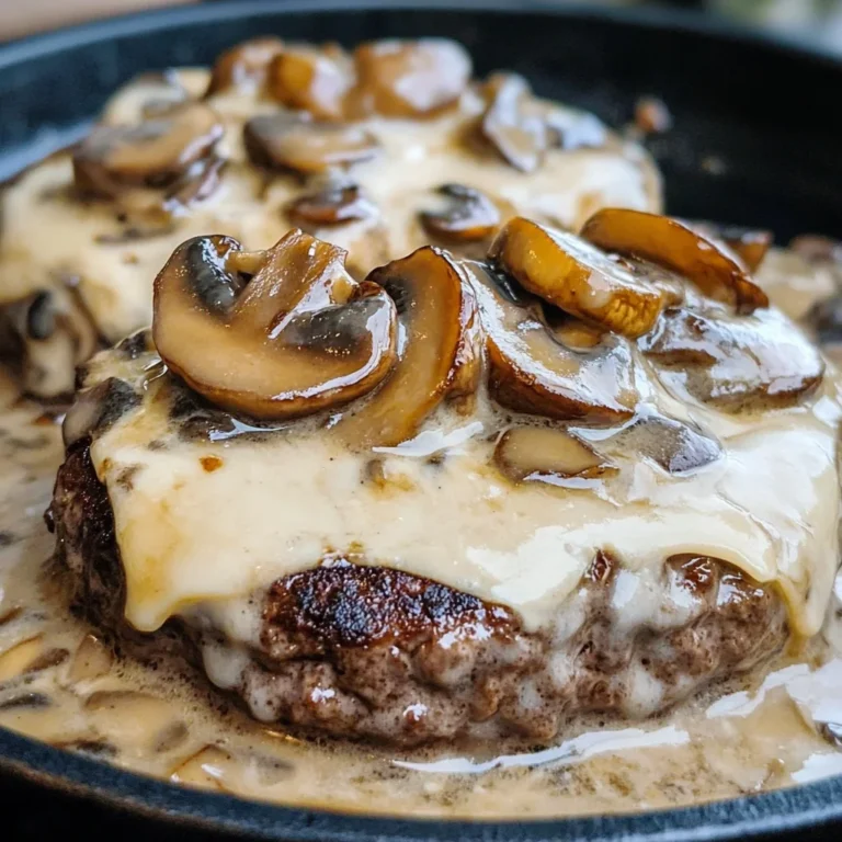 Keto Burger Steak with Mushroom Gravy Recipe