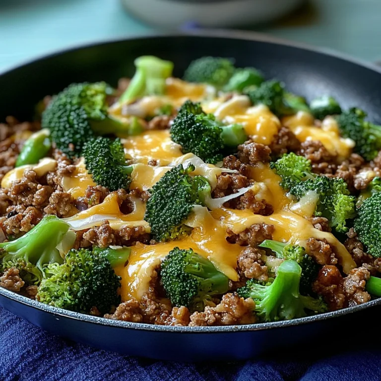 Keto Hamburger Broccoli Skillet