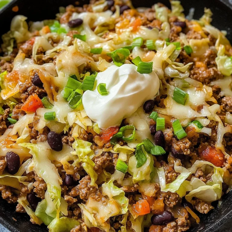 Low Carb Cabbage Taco Skillet (Keto-Friendly)