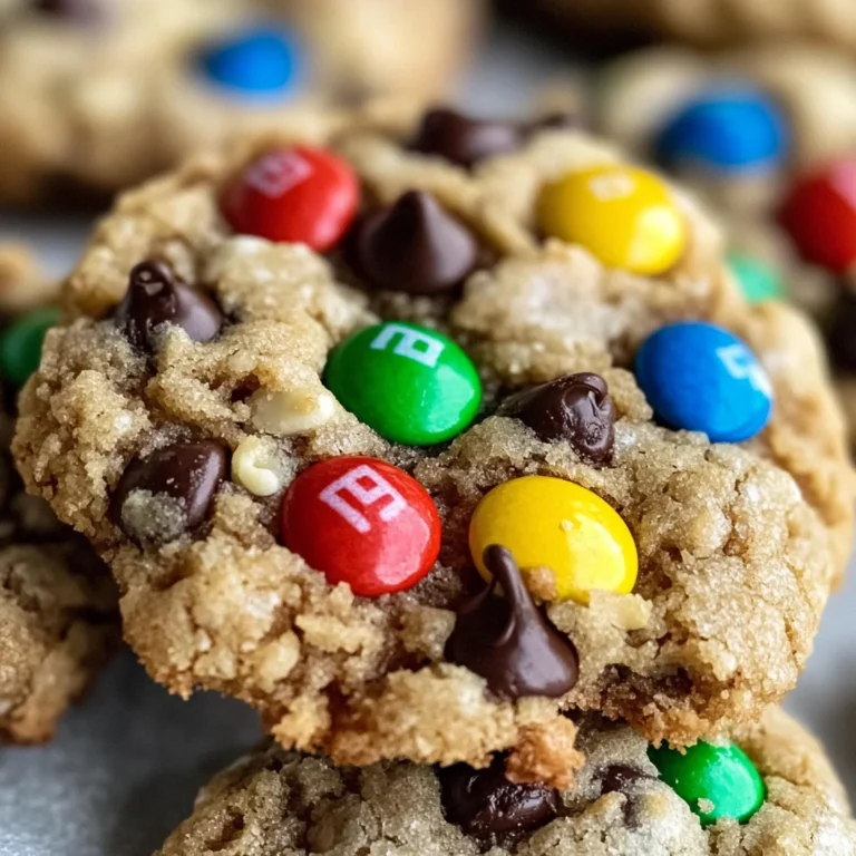 Gluten Free Flourless Monster Cookies