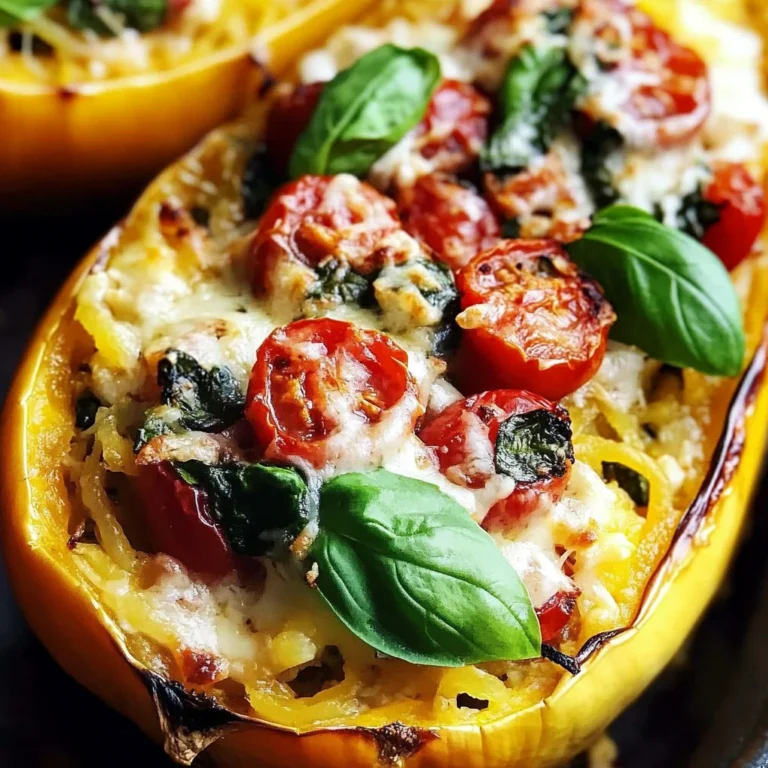 Vegetarian Spaghetti Squash Boats